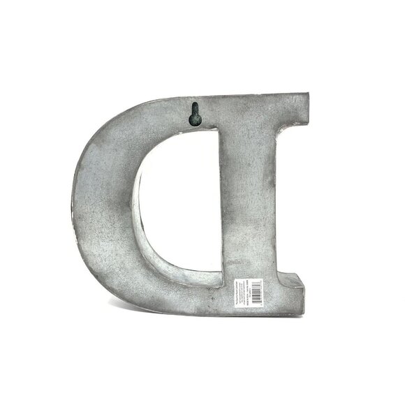 Tin Box Letter D Rustic Primitive Hanging 7" Tall 3 Dimensional - Picture 2 of 5